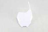 UFO Front Number Plate YZ125 YZ250 YZF250 YZF450 - White